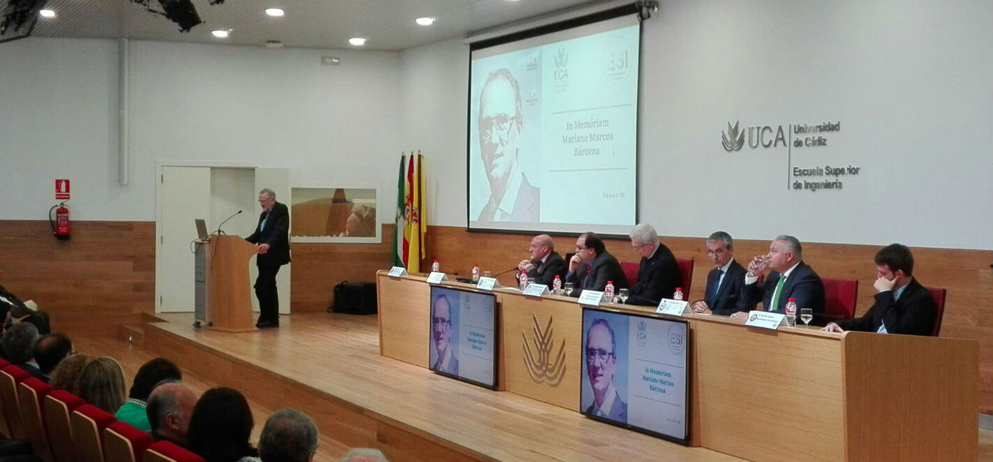 Homenaje al profesor Mariano Marcos Bárcena de la Sociedad de Ingeniería de Fabricación en la ESI