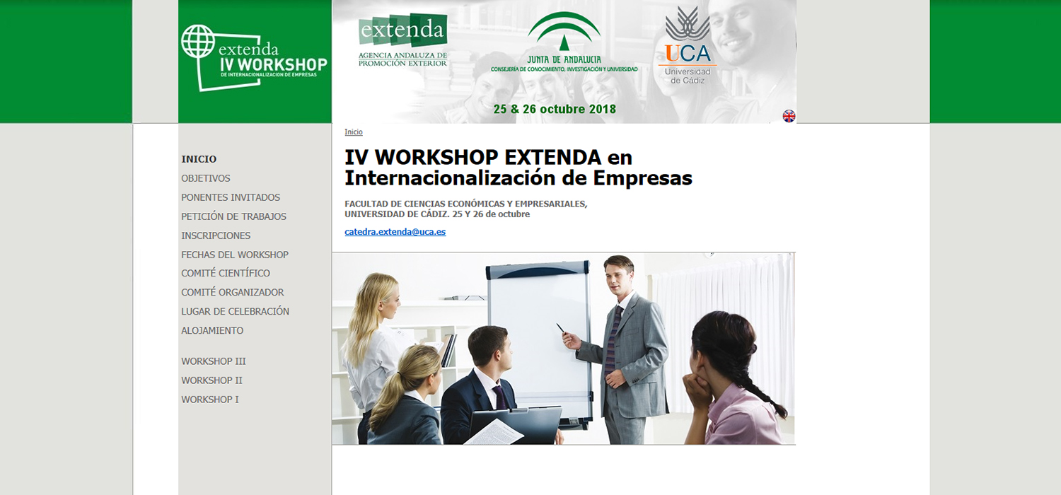 La UCA acogerá en octubre el IV Workshop Extenda en Internacionalización de Empresas