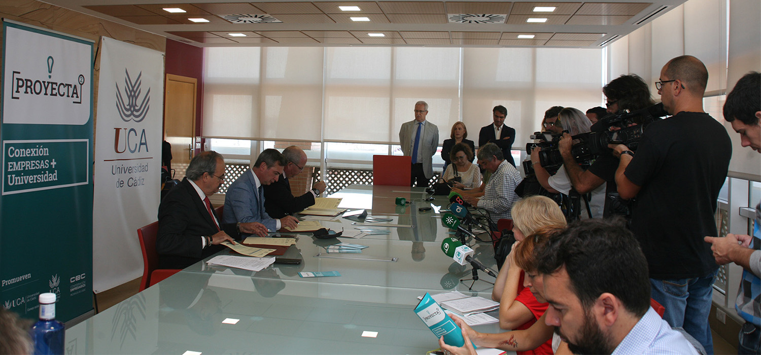 UCA, Consejo Social y Confederación de Empresarios de Cádiz impulsan la Iniciativa Proyecta 2