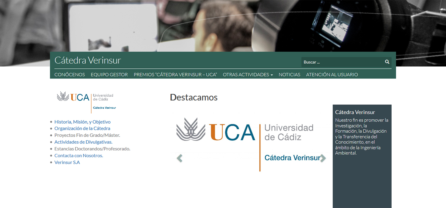 Abierto el plazo para el V Premio Cátedra Verinsur –UCA ‘Alternativas Innovadoras sobre valorización de residuos’