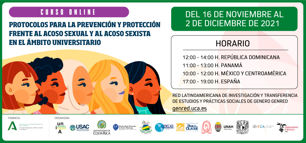 Curso online ‘Protocolos para la prevención y protección frente al acoso sexual y al acoso sexista en el ámbito universitario’