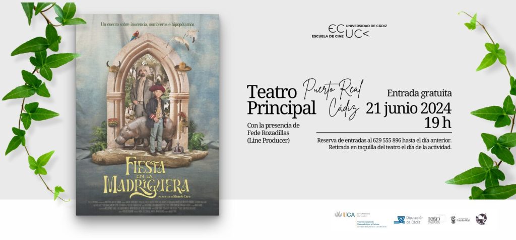 La Escuela de Cine de la UCA estrena mañana la película ‘Fiesta en la madriguera’ en Puerto Real