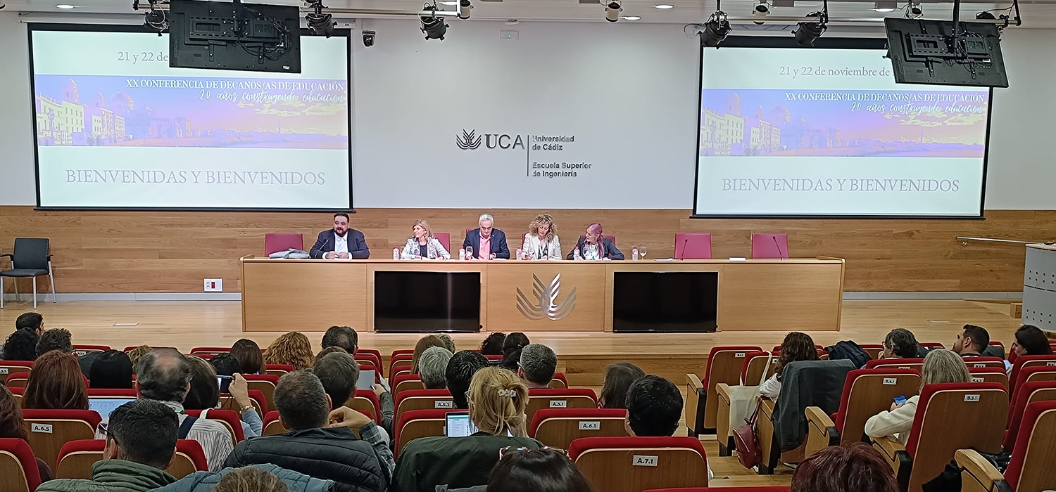 La Universidad de Cádiz reúne a más de 200 personas en la XX Conferencia Nacional de Decanas/os de Educación