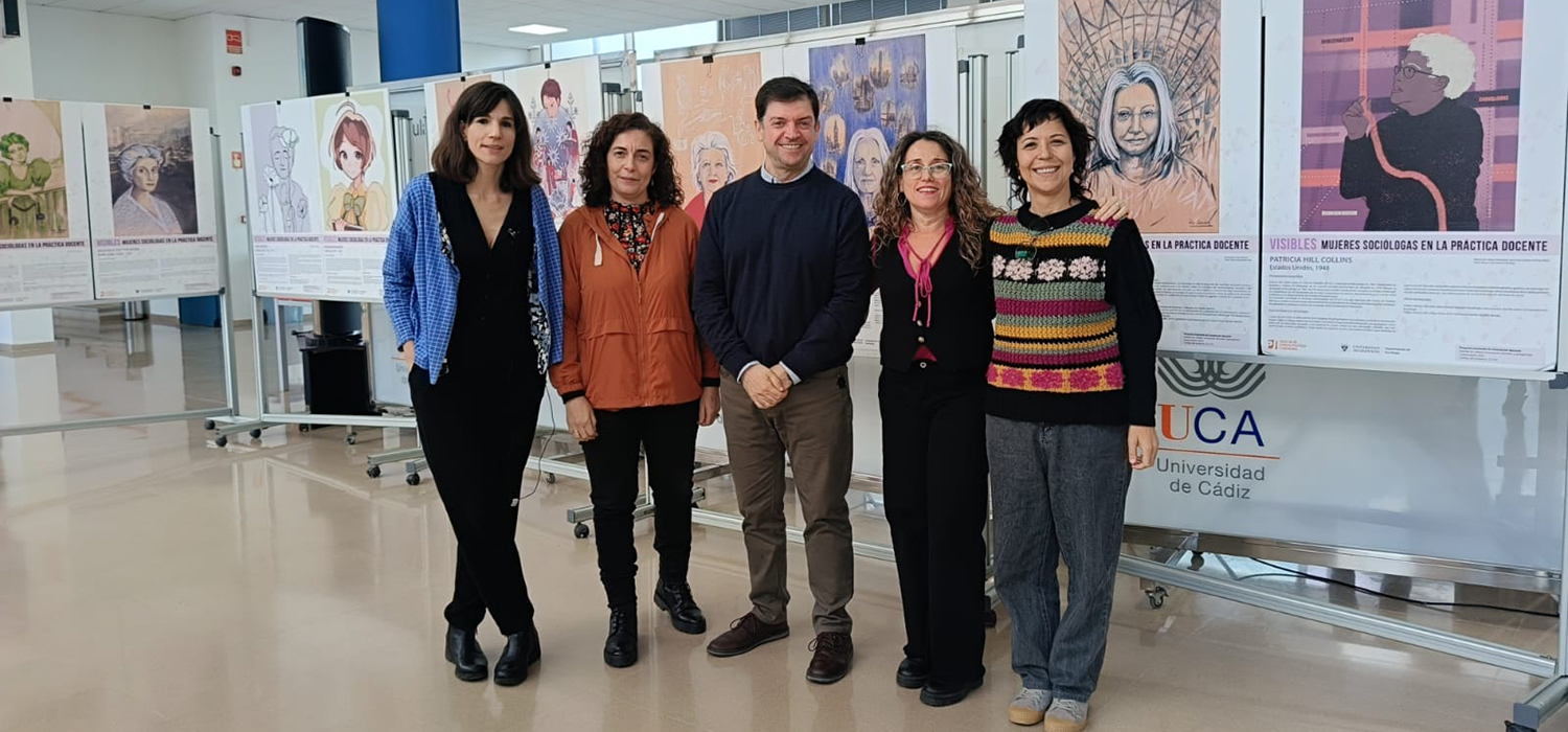 La exposición ‘Visibles: Aportaciones de las Mujeres a la Sociología desde la práctica docente’, en el Campus de Jerez