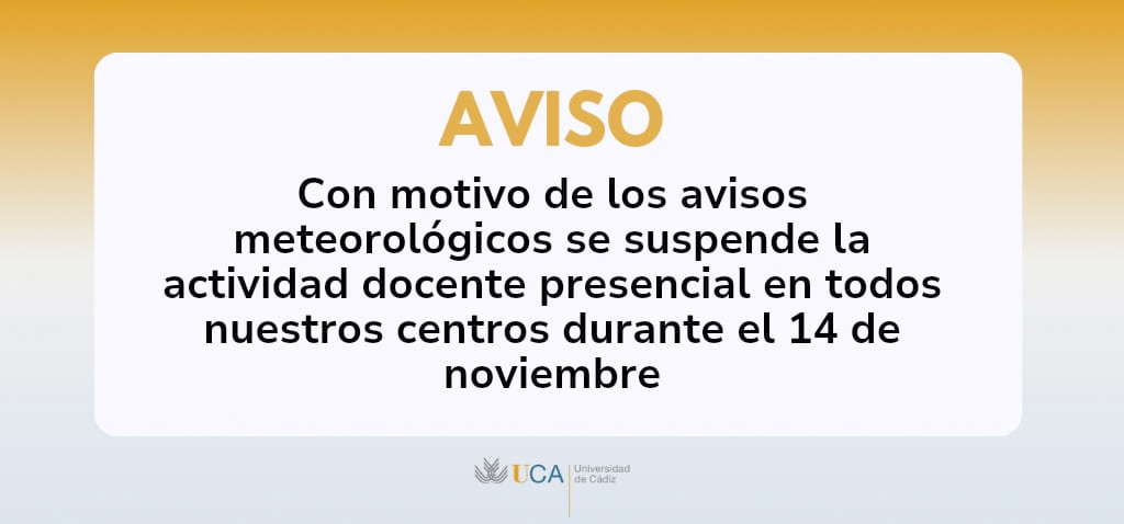 La UCA suspende hoy jueves su actividad académica presencial ante la alerta de aviso naranja por las previsiones meteorológicas