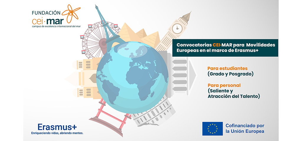 CEI·MAR publica nuevas ayudas para la movilidad internacional de estudiantes y personal dentro del programa Erasmus+