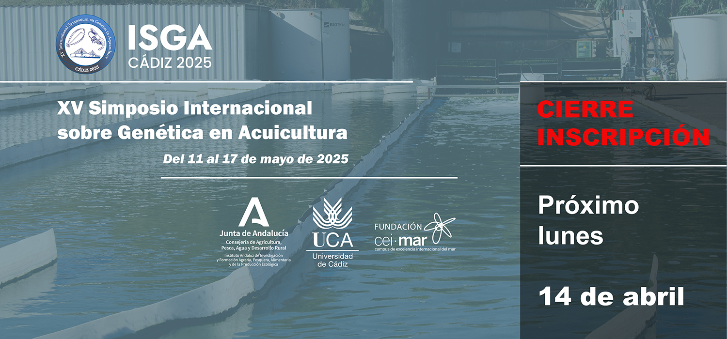 El ISGA XV, organizado por UCA, F.CEI·MAR e IFAPA, adelanta el cierre de inscripciones, debido al éxito de su convocatoria